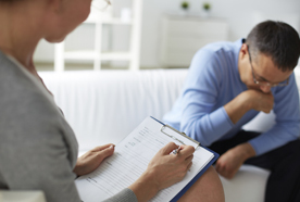 a man undergoing stress